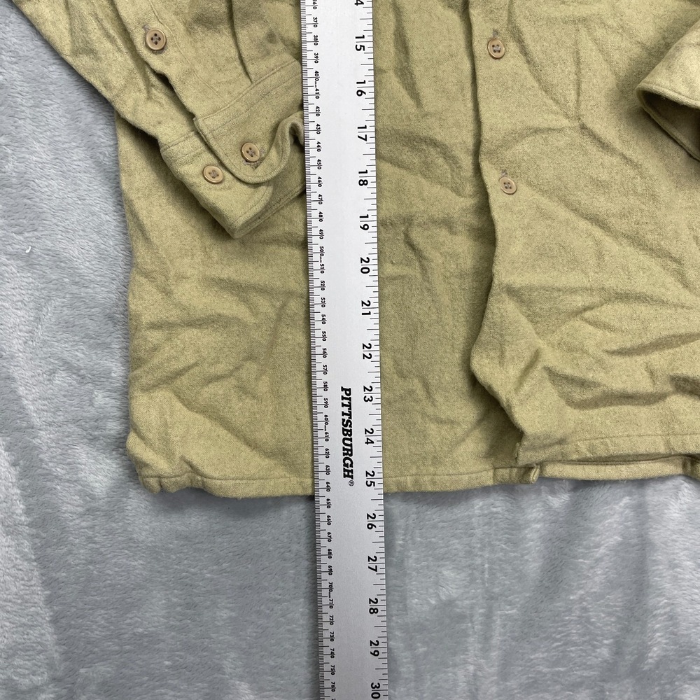 XiuPiao Flannel Shirt Mens Small Green Long Sleeve Collared Casual Button Up - Picture 3 of 5